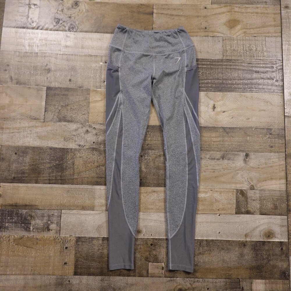 Gymshark Dry Leggings Women’s Small Gray High-Rise Performance 28" Inseam